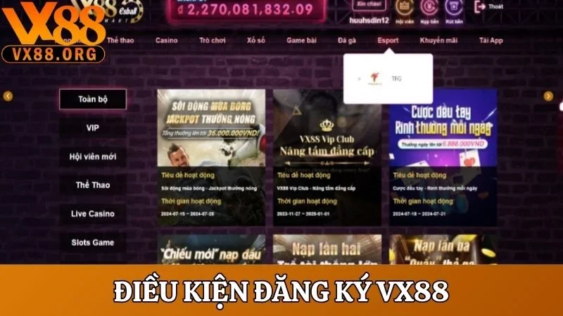 Đăng Ký VX88 - Thiết Lập Tài Khoản Nhà Cái Siêu Đơn Giản 1 Đáp ứng điều kiện để tạo tài khoản VX88