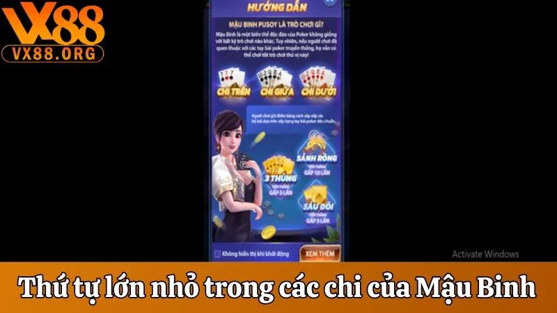 Mậu Binh Bao Nhiêu Chi? Hiểu Rõ Để Chơi Game Thắng Lớn 3 Thứ tự lớn nhỏ trong các chi của game Mậu binh
